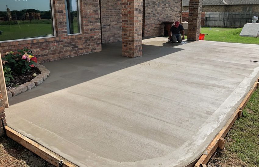 Poured concrete patio installed by LU Concrete in Cottage Grove, MN