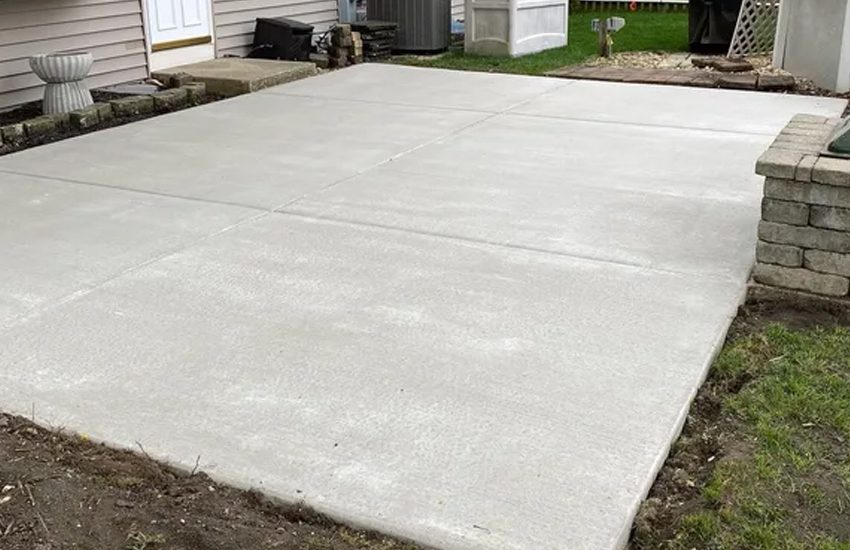 Poured Concrete Patio — LU Concrete