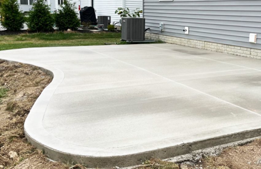 Poured concrete patio installed by LU Concrete in Lakeville, MN